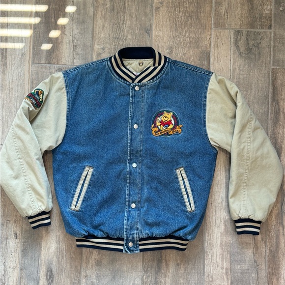 Vintage 90s Disney Winnie the Pooh denim varsity jacket XXXTENTACION - Picture 4 of 16